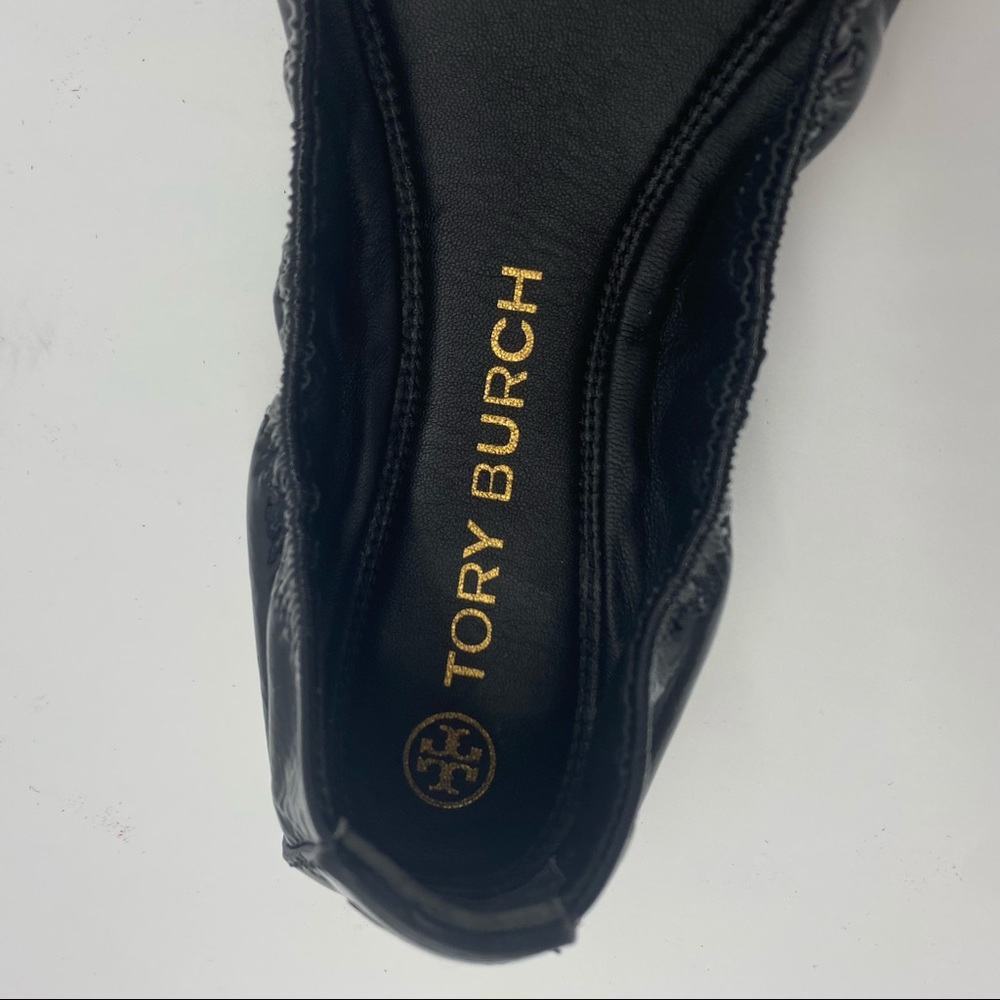 Tory Burch Eddie Black Patent Leather Ballet Flats - Picture 10 of 14